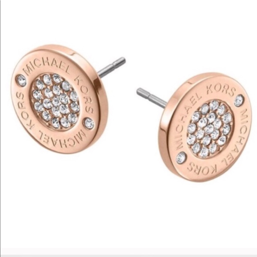 Rose Gold Michael KORS Brilliant Stud Earrings